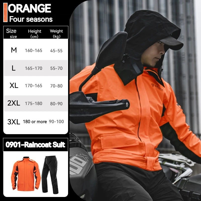 SULAITE Men's Waterproof Reflective Rain Suit – Jacket & Pants