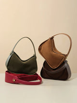 2025 New Suede Leather Crossbody Bag Unique Design Shoulder Pack Women Work Commuting Handbag Urban Beauty Box Tote Messenger