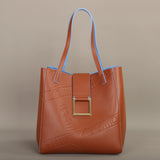 Elegant Leather Bucket Bag