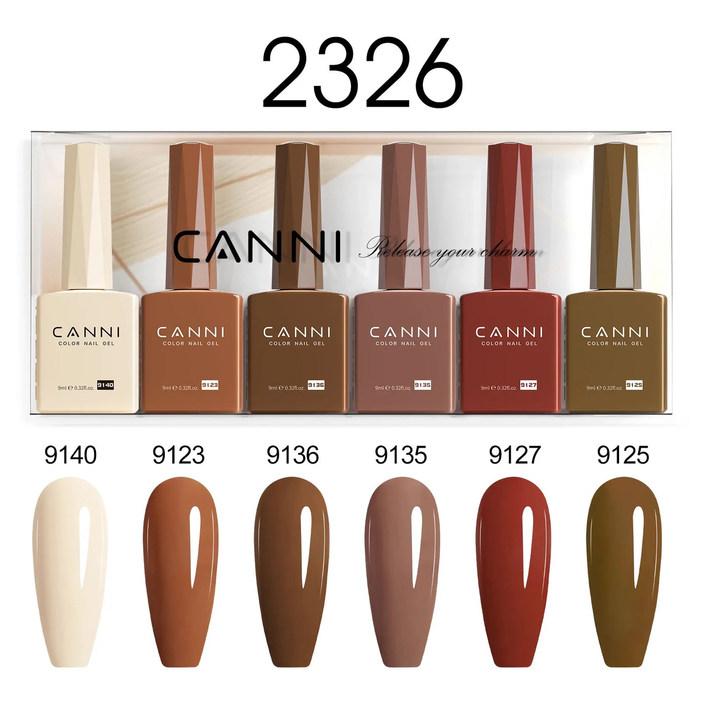 CANNI HEMA-Free Gel Polish Kit | Jelly, Nude & Rubber Base
