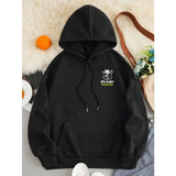 Cat Print Fleece Hoodie – Relaxed Unisex Fit
