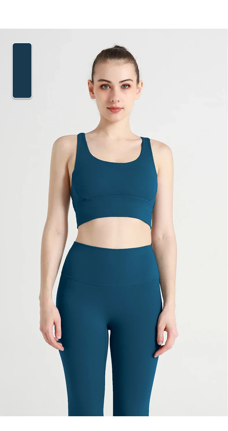Women's Cross-Back Yoga Sports Bra