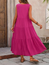 Elegant V-Neck Ruffle Summer Maxi