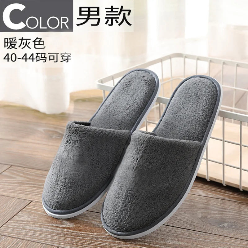 4Pairs/Lot Men Women Kids Disposable Hotel Guest Slippers Cotton Slides Home Travel SPA Slipper Hospitality Cheap Footwear