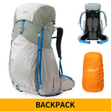 55L Internal Frame Waterproof Hiking Camping Backpack with Rain Cover, Large Lightweight Travel Daypack Rucksack for Climbing