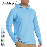 TACVASEN Men's Quick-Dry Long Sleeve Hooded T-Shirt