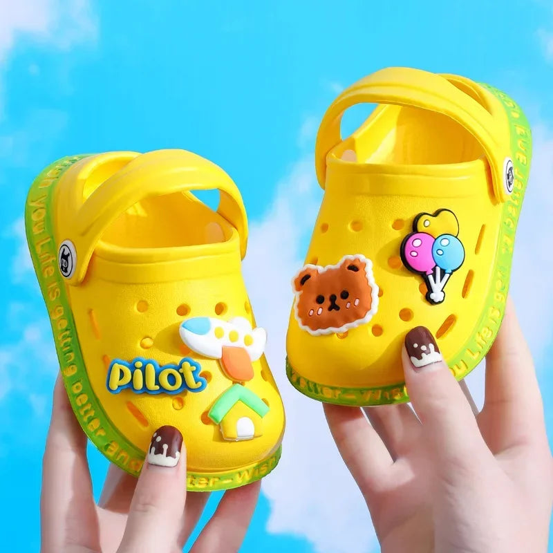Cartoon Kids’ Summer Garden Clogs