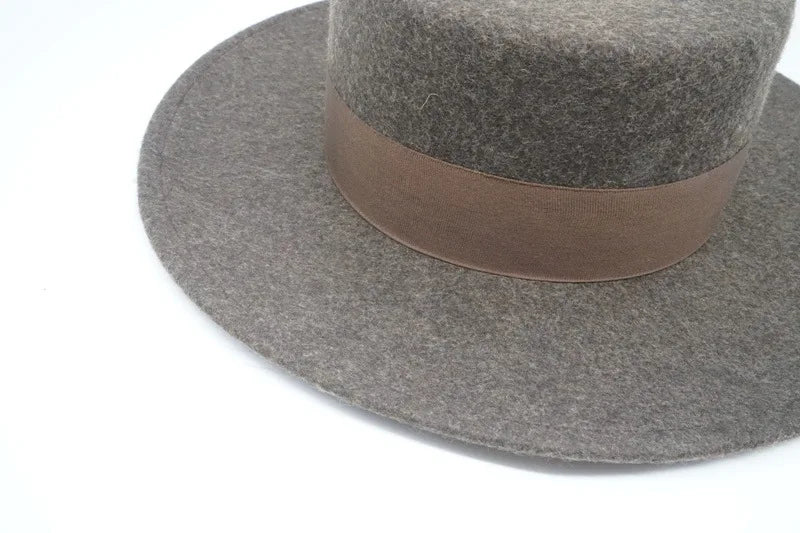 Wool Felt Fedora & Boater Hat – Wide Brim, Unisex