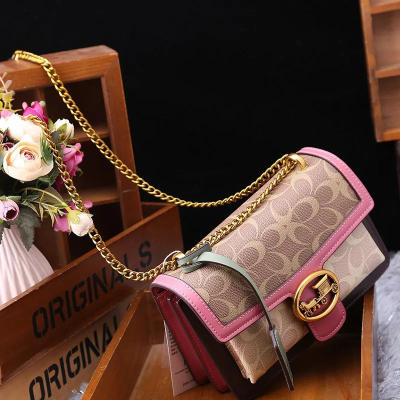 Color-Contrast Designer Crossbody Bag