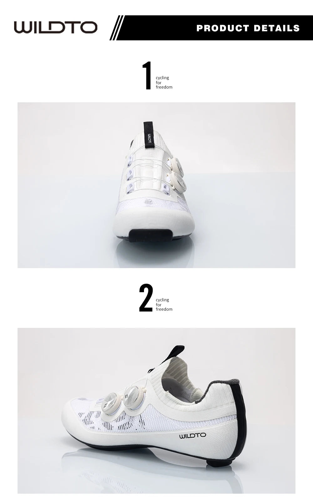 WILDTO Ultralight Cycling Shoes Men's Road Bike Shoes Hardness12 Carbon Fiber Professional Self-locking SPD Cleats Footwear