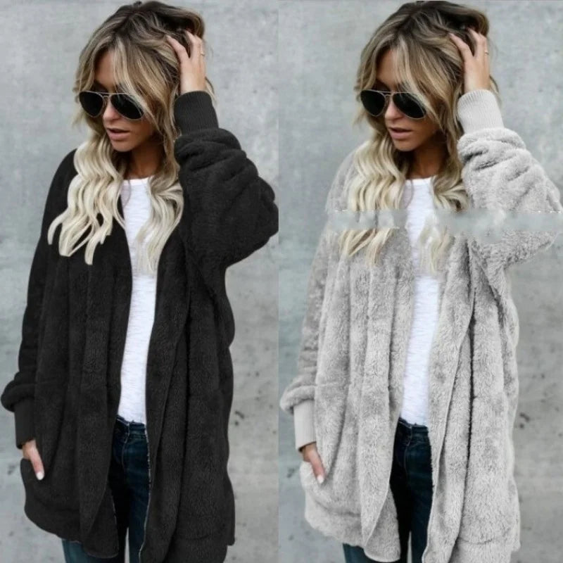 Reversible Fleece Longline Cardigan