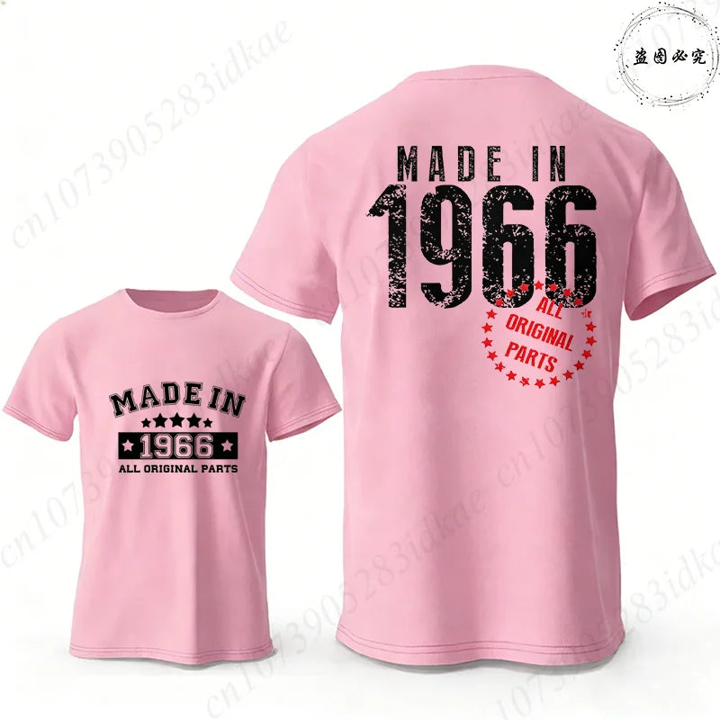 60th Birthday Vintage Graphic T-Shirt — Made in 1966 Men's Short Sleeve Tee