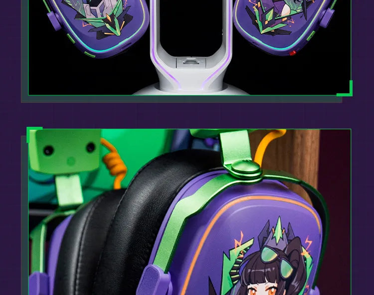 VALKYRIE VK S1 Gaming Headset Wireless Triple-Mode Detachable Microphone 15ms Ultra-Low Latency Esports Chip Gamer Headphones