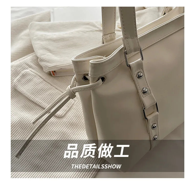 Women's Retro PU Leather Shoulder Tote Bag