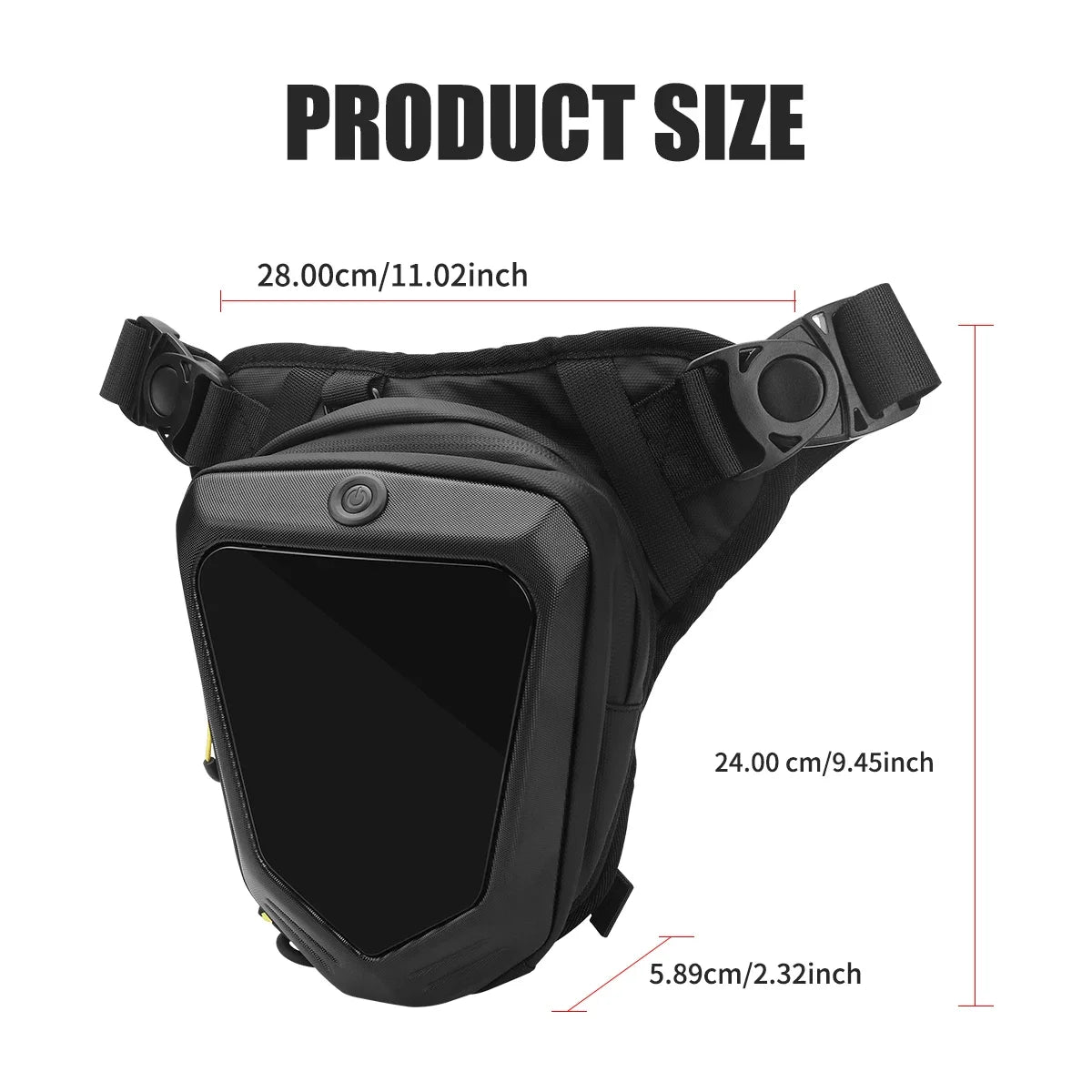 Smart LED Screen Motorcycle Bicycle Leg Bag Waterproof Ride Cycling Drop Leg Side Bag For Men Women DIY Pattern APP Control