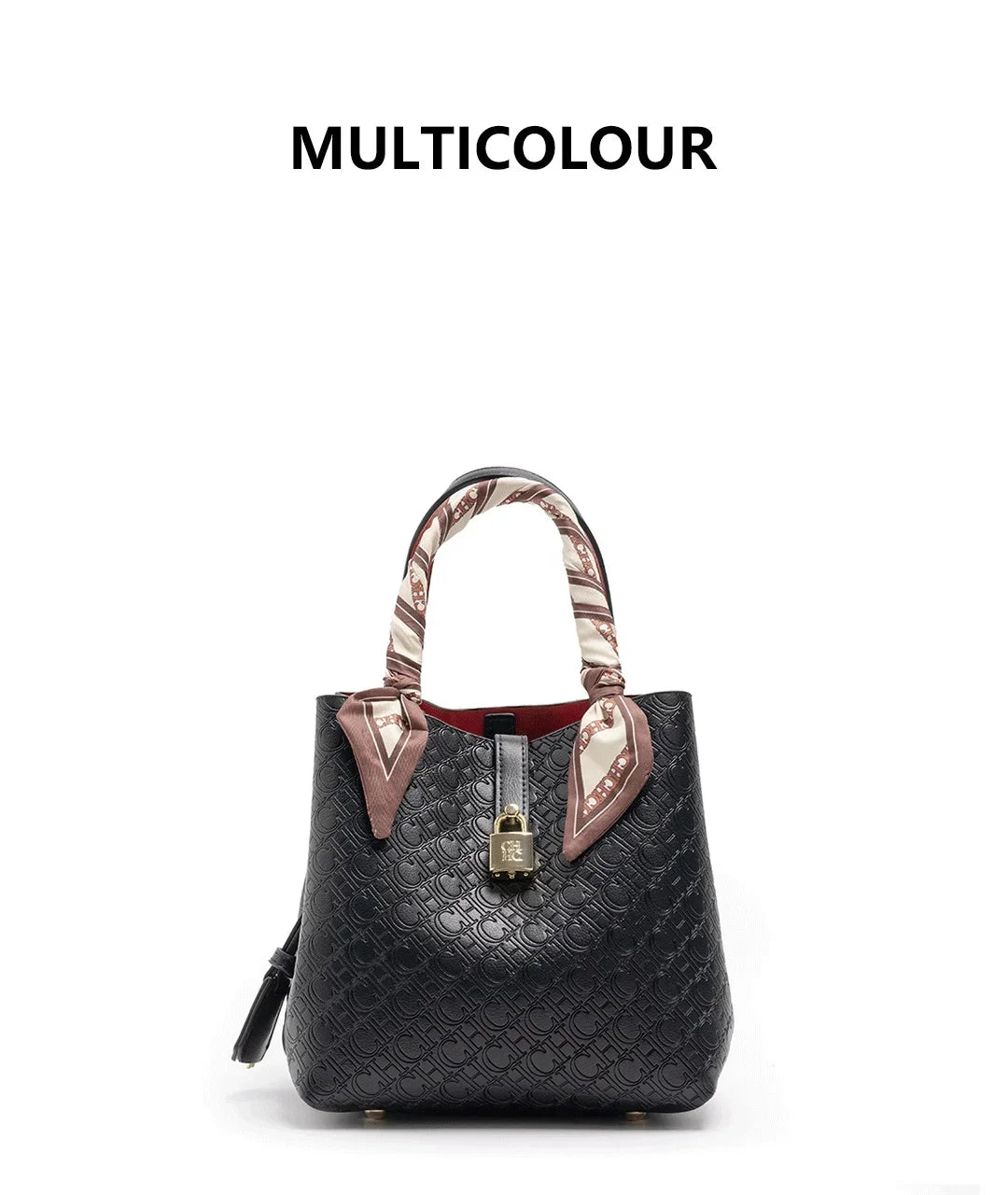 CH Fashion Brand Women's Handbag Large Capacity Casual Diagonal letter Silver Fox Is PU Leather Shoulder Bag