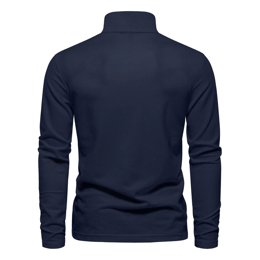 AIOPESON Men's Deer Embroidery Polo Shirt – Long Sleeve