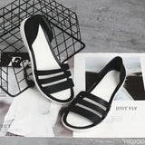 2025 For Women Summer Flats Candy Color Casual Beach Outdoor Female Ladies Jelly Slippers Fashion Open-Toed Slides Shoes