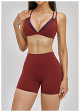 Yoga Sets 2PCS Women's Tracksuit Fitness Outfits Sportswear Workout Set Sports Bra High Waist Leggings Gym Clothing Sports Suits