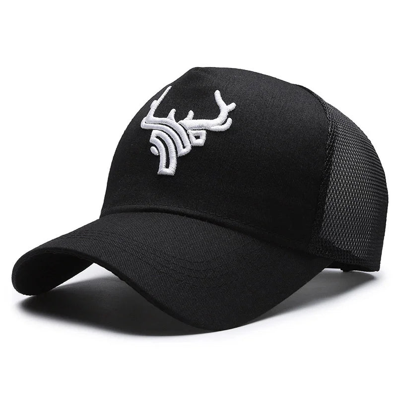 Unisex Antlers Embroidery Baseball Cap – All Seasons