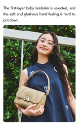 Amazing Song Alpha Bag Medium Shoulder Bag Sheep Leather
