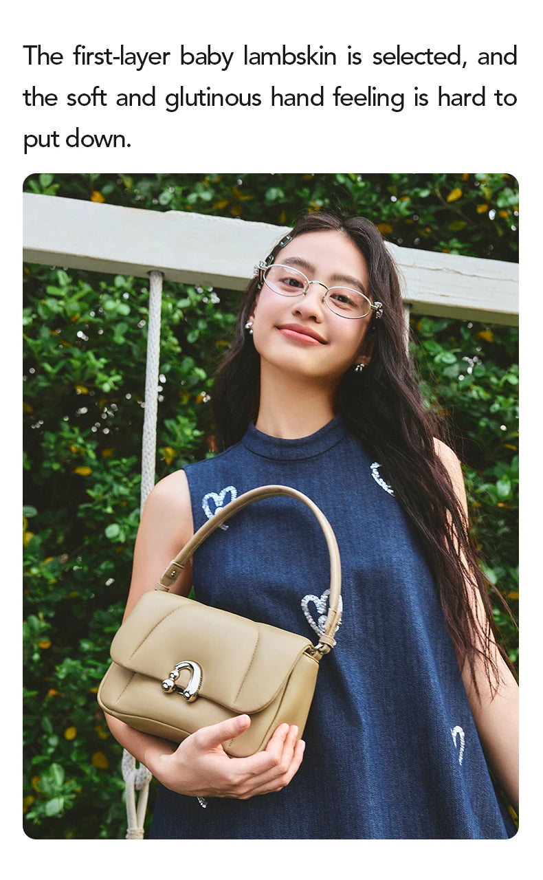 Amazing Song Alpha Bag Medium Shoulder Bag Sheep Leather