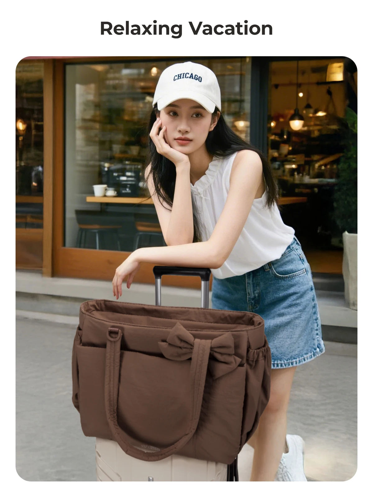 Women's Large Capacity Multi-Pocket Tote Shoulder Bag