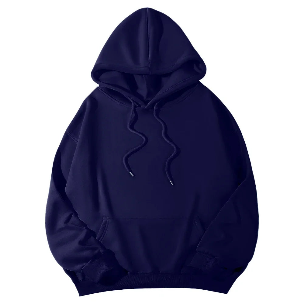 Autumn Winter Fleece Hoodies Fashion Casual Sweatshirts Men Women Harajuku Warm Oversized Pullovers 11 Colors Hip Hop Streetwear