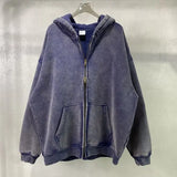 Men’s Vintage Wash Relaxed Zip-Up Hoodie