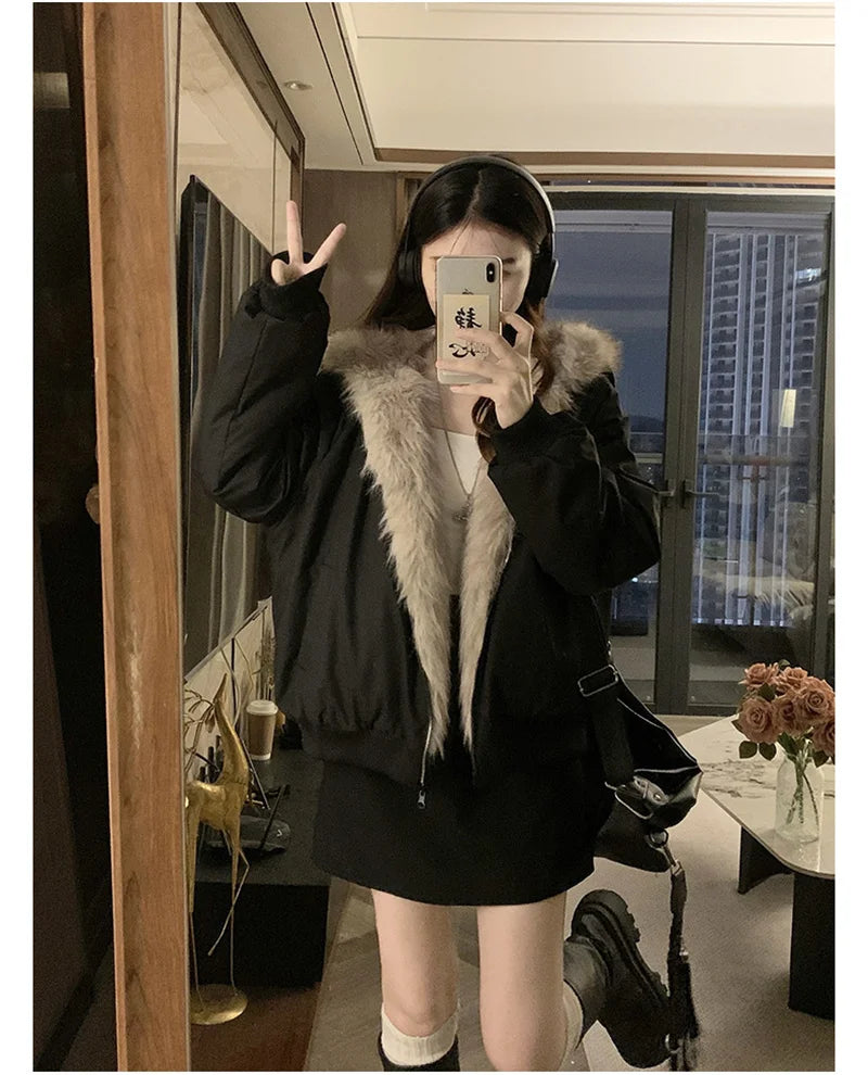 Double-Sided Hooded Winter Parka