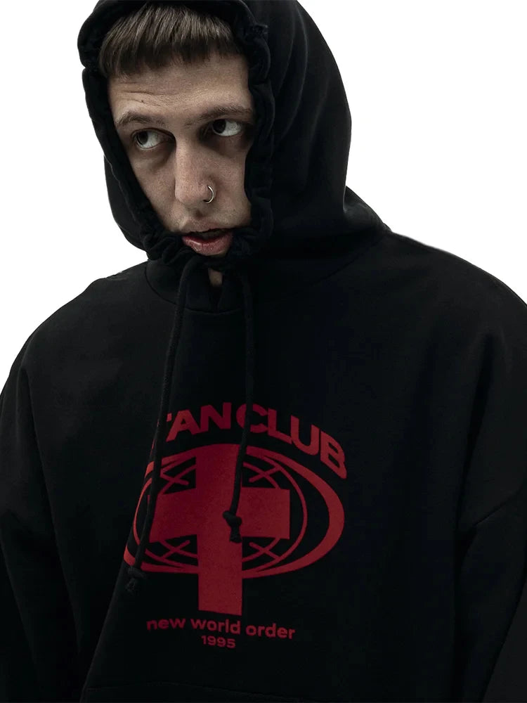 Men's Oversized Graphic Cotton Hoodie