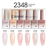 CANNI Nail Gel Polish Set HEMA TPO FREE Jelly Nude Color Rubber Base UV Construction Gel Semi Permanent Soak off UV LED Gel Nail