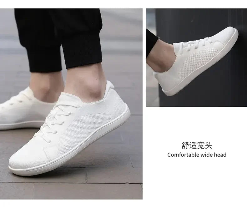 Summer Men's Casual Sports Shoes, Men's and Women's Wide Version Barefoot Shoes Outdoor Running Casual Shoes, Minimalist Shoes