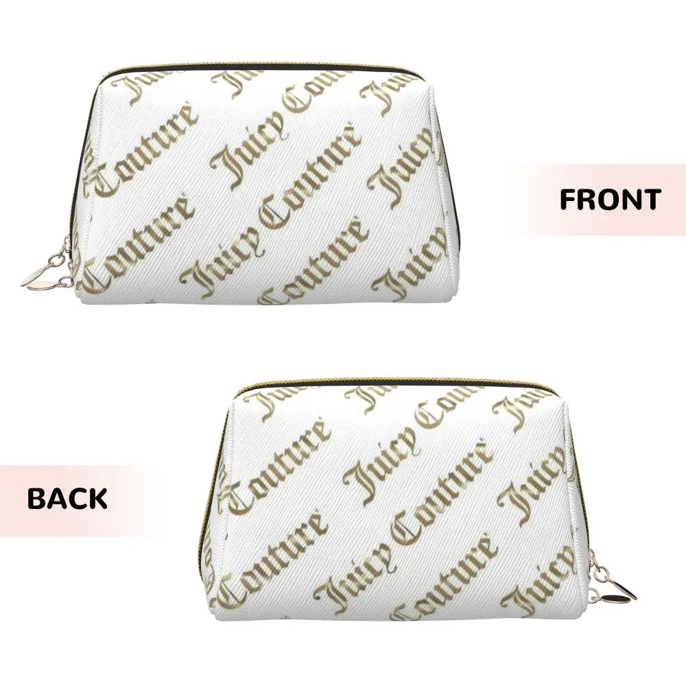J-Juicy-C-Couture Makeup Bag Zipper Pouch Travel Cosmetic Bags Large Leather Portable Cosmetic Bag for Women