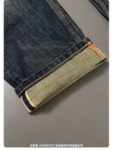 Men's Vintage Cotton Selvedge Denim Jeans – Loose Straight Fit