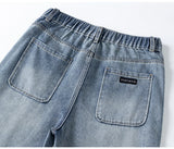 Men's Light Blue Straight-Leg Jeans