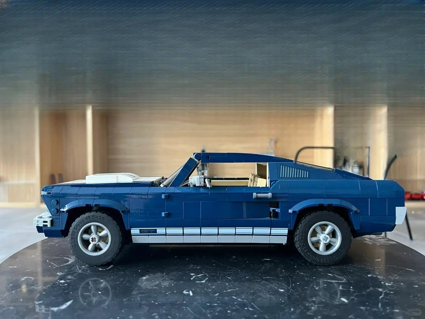 New MOC Blue and White Sports Car Building Model, Home Decor Display Ornament, Holiday & Birthday Gift