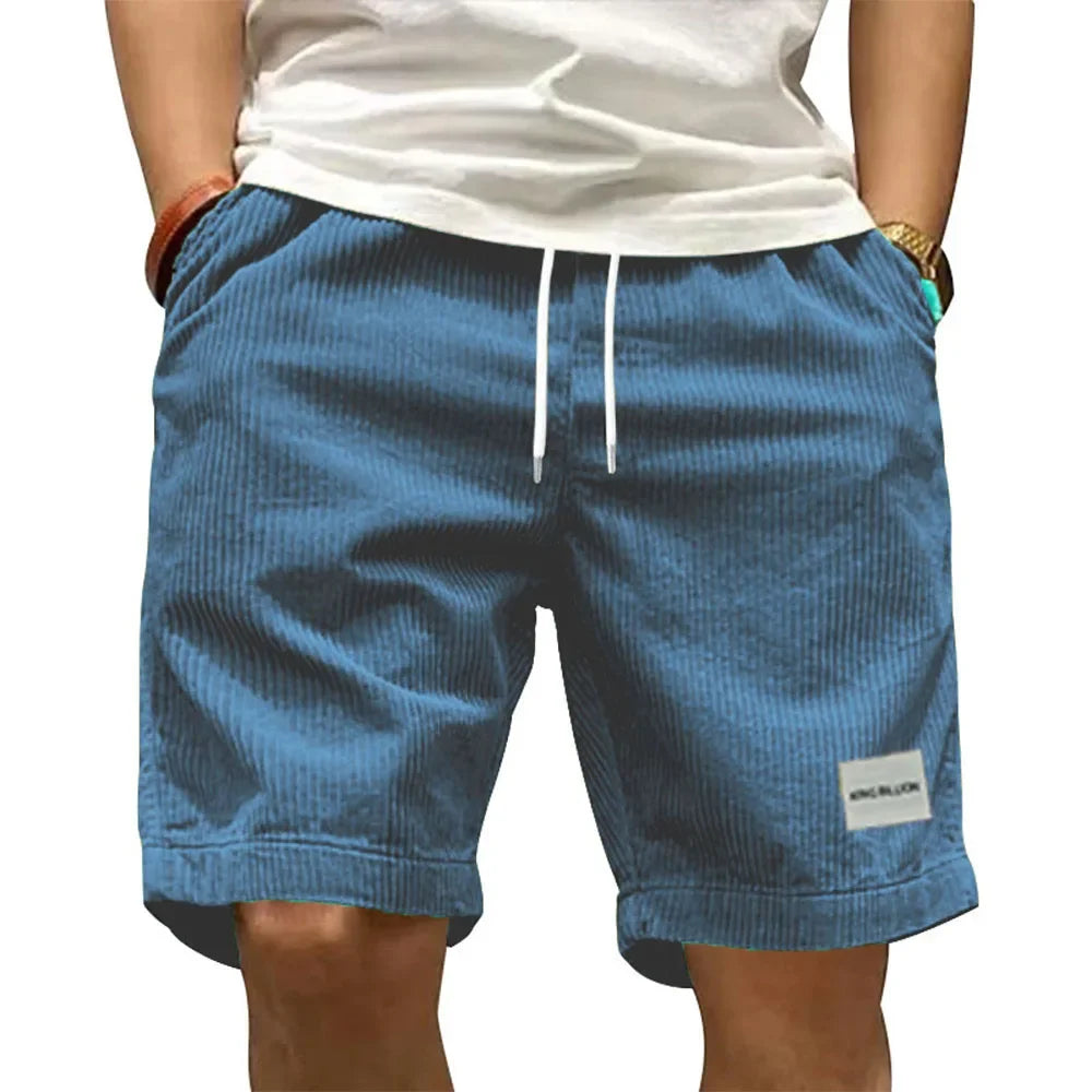 Men's Cotton Cargo Shorts with Elastic Waist