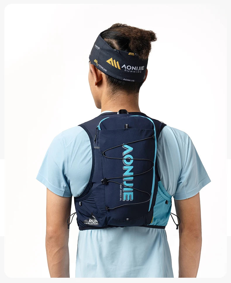 AONIJIE C9116-10L Hydration Pack Backpack High Capacity Marathoner Running Race Hydration Vest Lightweight for Men and Women