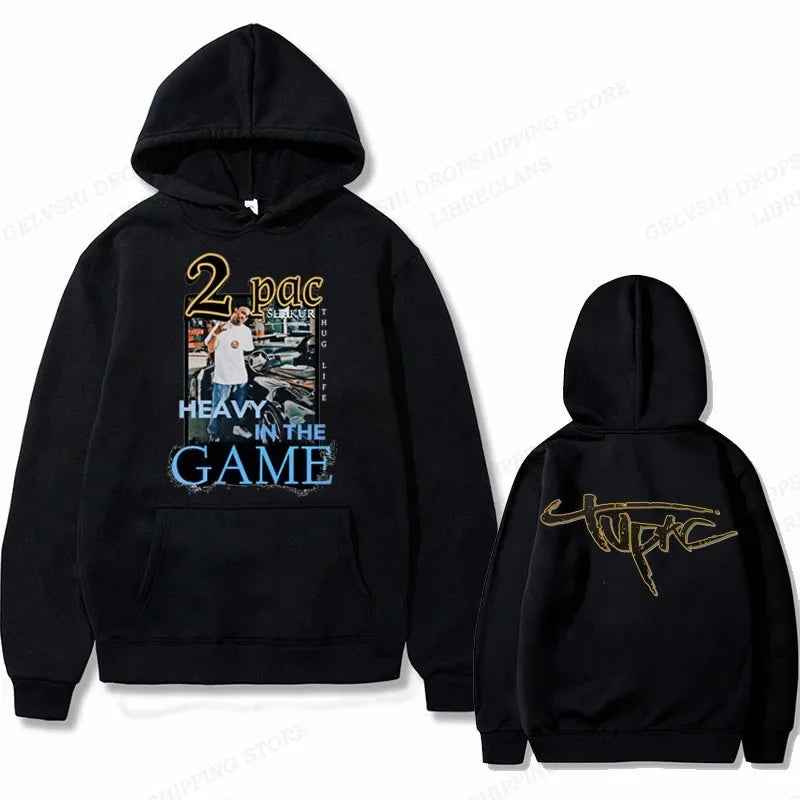 Tupac 2Pac Graphic Fleece Hoodie for Men