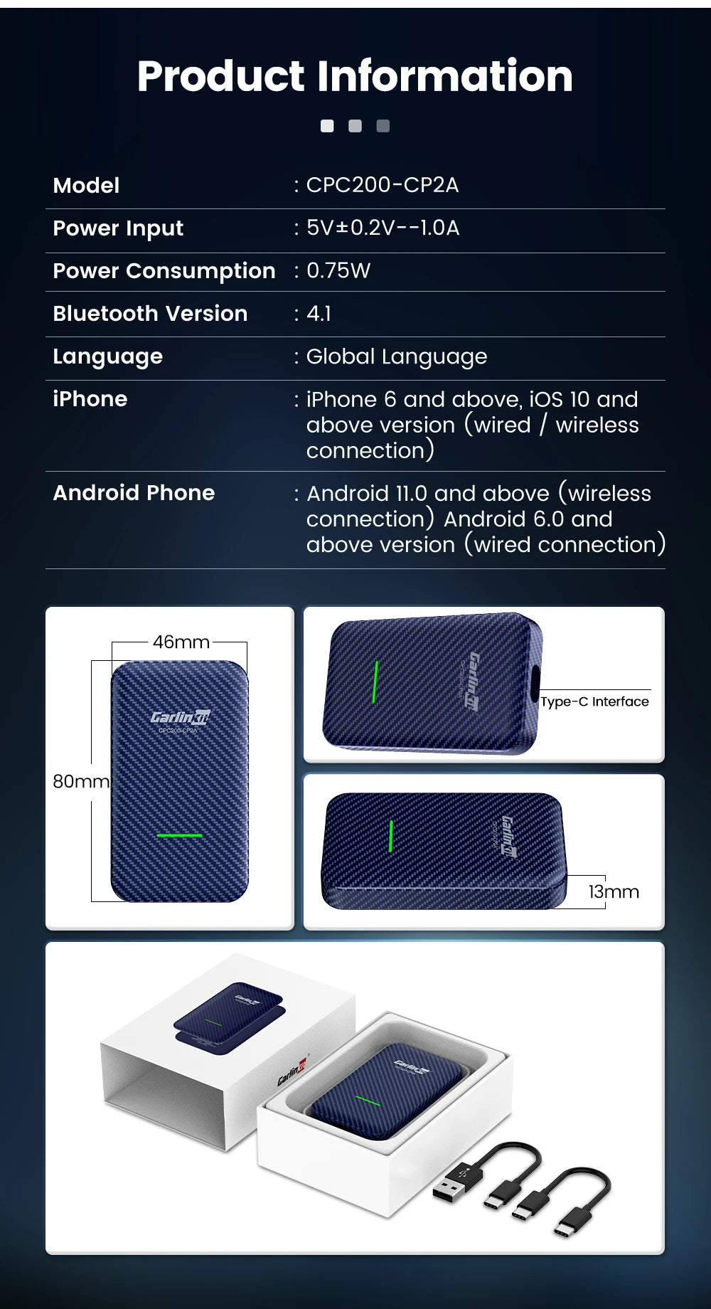 CarlinKit Wireless CarPlay & Android Auto Adapter