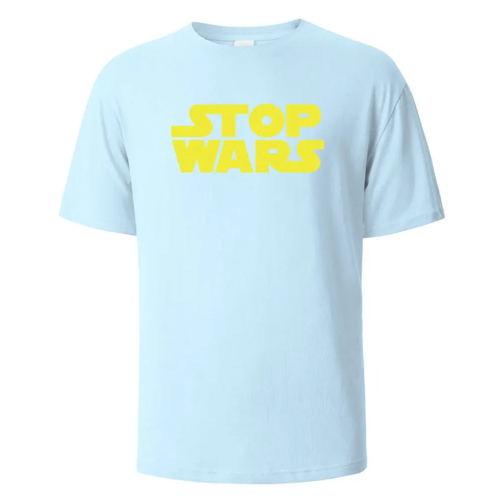 Stop Wars Graphic Cotton T-Shirt