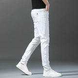 Men's Slim-Fit Cotton Jeans – Crisp White