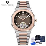 PAGANI DESIGN New Mechanical Hollow-Out Tourbillon Men Watch Sport Elegant Sapphire Waterproof Watch Japan Movt 316L Steel Clock