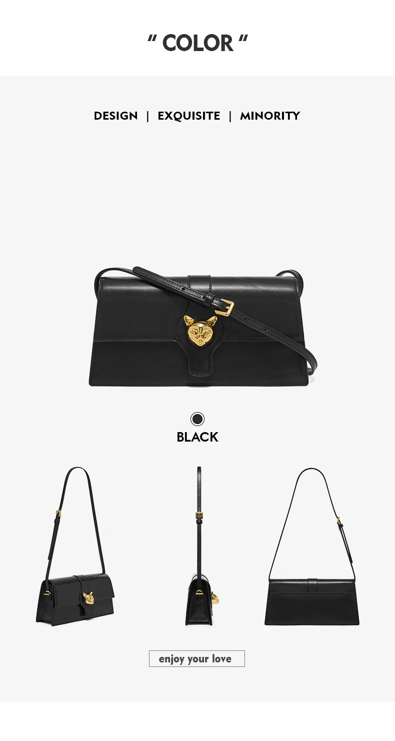 BAFELLI CAT 2026 NEW WOMEN'S BAG LUXURY BRAND FASHION RETRO STYLE DENIM TRENDING SHOULDER CLUTCH FEMALE LEATHER FLAP PURSE