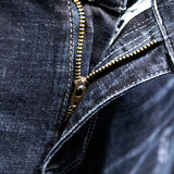 Men's Slim-Fit Ripped Jeans | Blue Black Denim