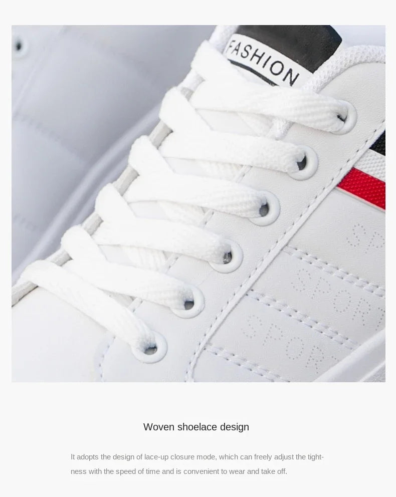 2026 Mens Casual Sneakers New Fashion Lace-up White Shoes Student Comfort Sports Plus Size Vulcanized Shoes Zapatillas De Hombre