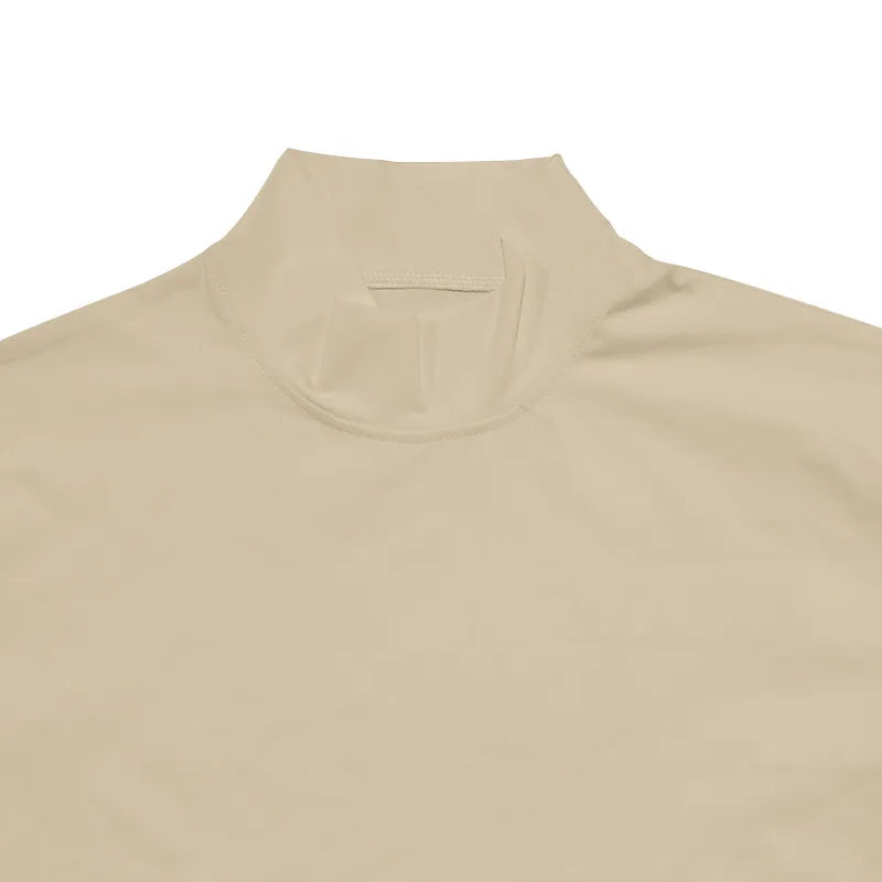Men's compress T-shirts summer solid color short-sleeved men tops fashion yoga clothes men's tight turtleneck T-shirt