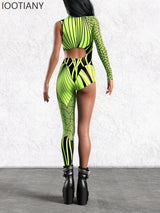 Medieval Art Irregular Lines Bodysuit
