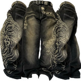 Men's Y2K Wide Leg Printed Baggy Jeans | Vintage Street Style